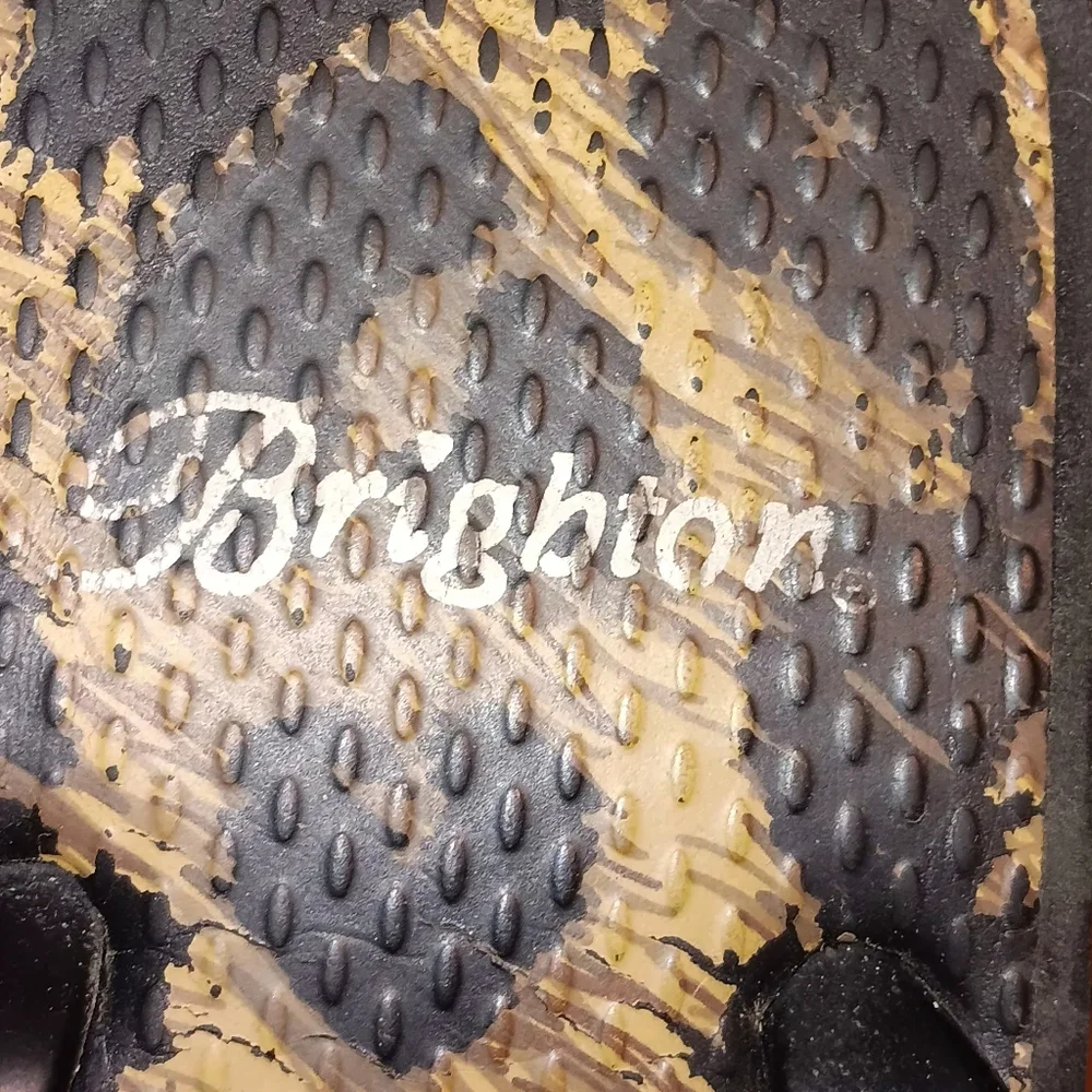 Brighton Leopard Print Wedge Flip Flop Sandals with Black Straps - Picture 6 of 7